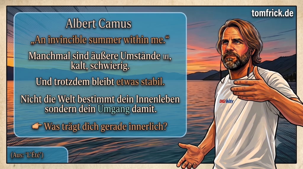 „An invincible summer within me.“ Zitat von Albert Camus